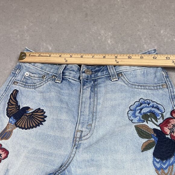 Abercrombie & Fitch Jeans SZ 25 Annie Girlfriend Floral Embroidered Distressed - Picture 7 of 16